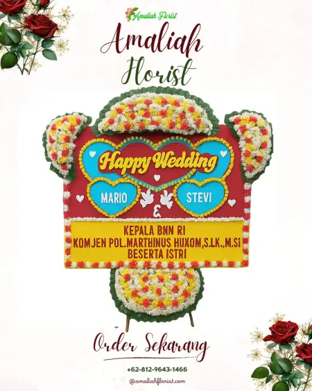 Papan Bunga Pernikahan Buong Baru